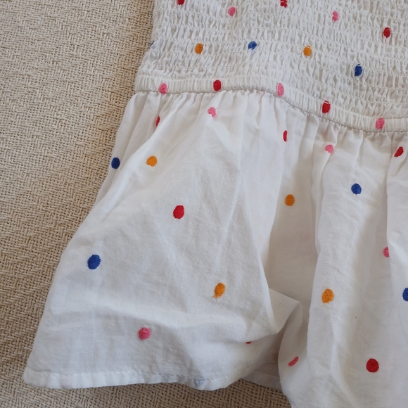 loft ♡ dotted smocked peplum cami tank top - Picture 4 of 8